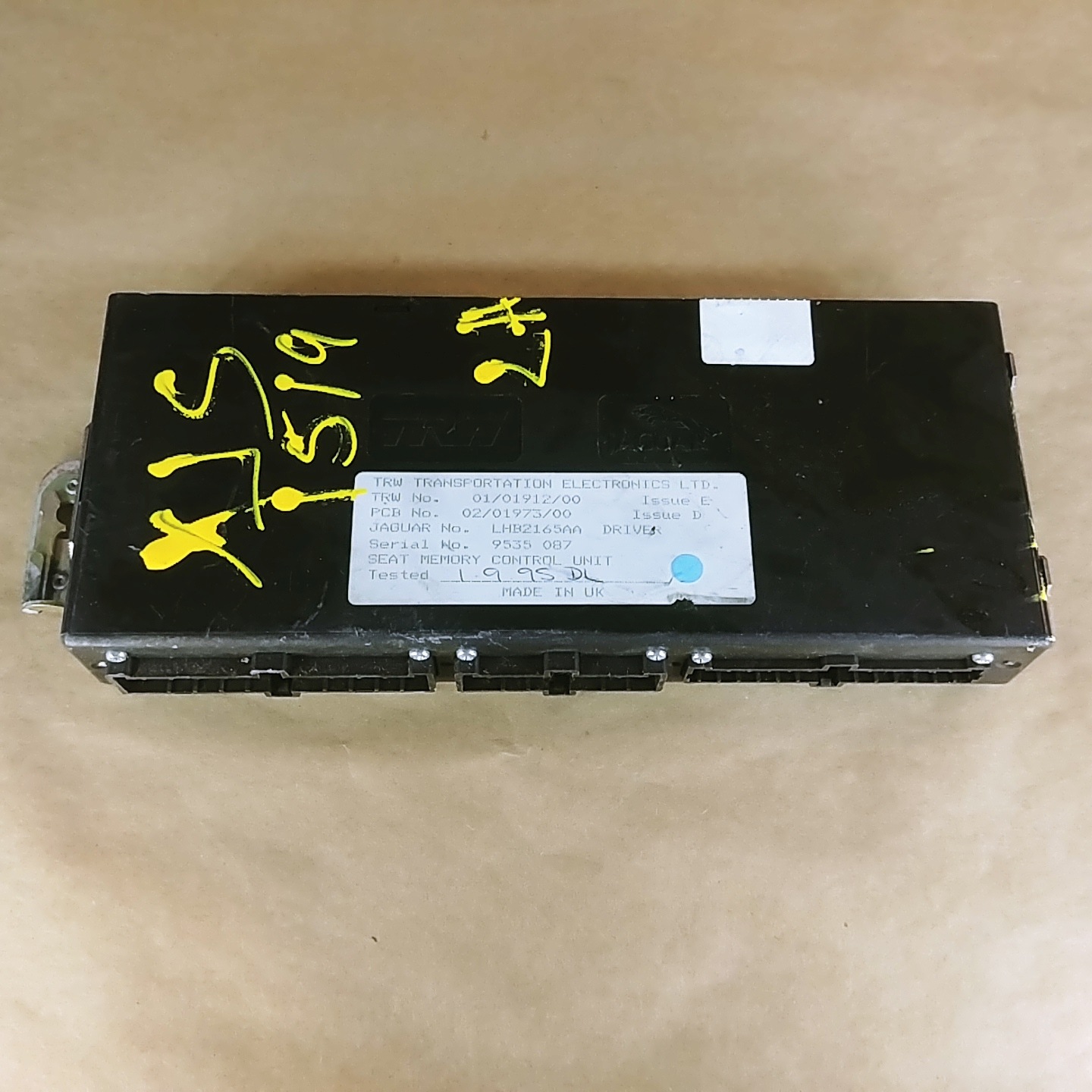 Jaguar XJS 199296 Original Left LH Seat Control Module LHB2165AA OEM