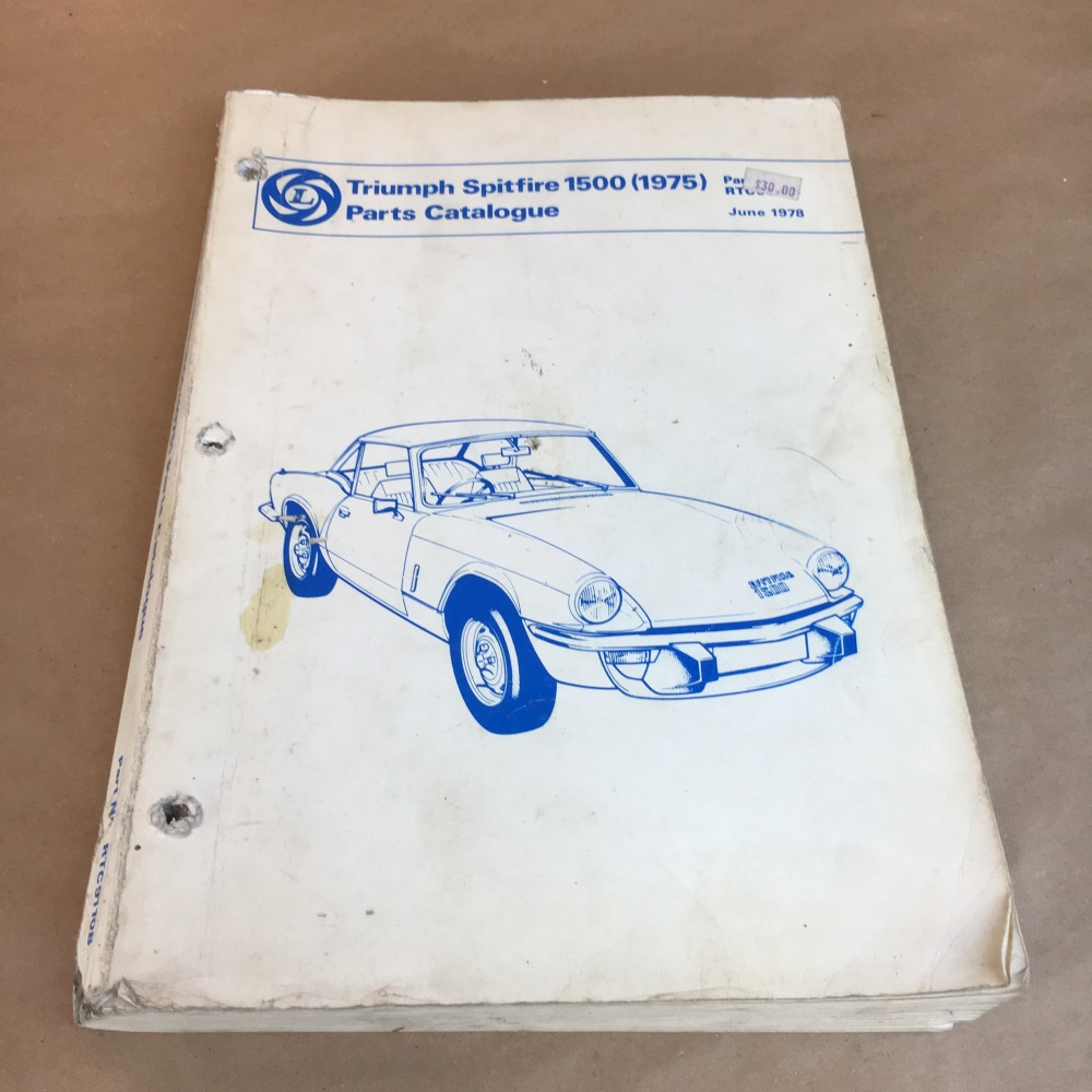 Vintage 1975 Triumph Spitfire 1500 Parts Book List Manual Catalog June