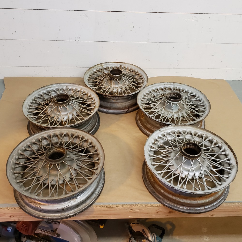 Sunbeam Alpine Original Wire Wheel 13 x 4 inch 60 Spoke Set of 5 OEM ...