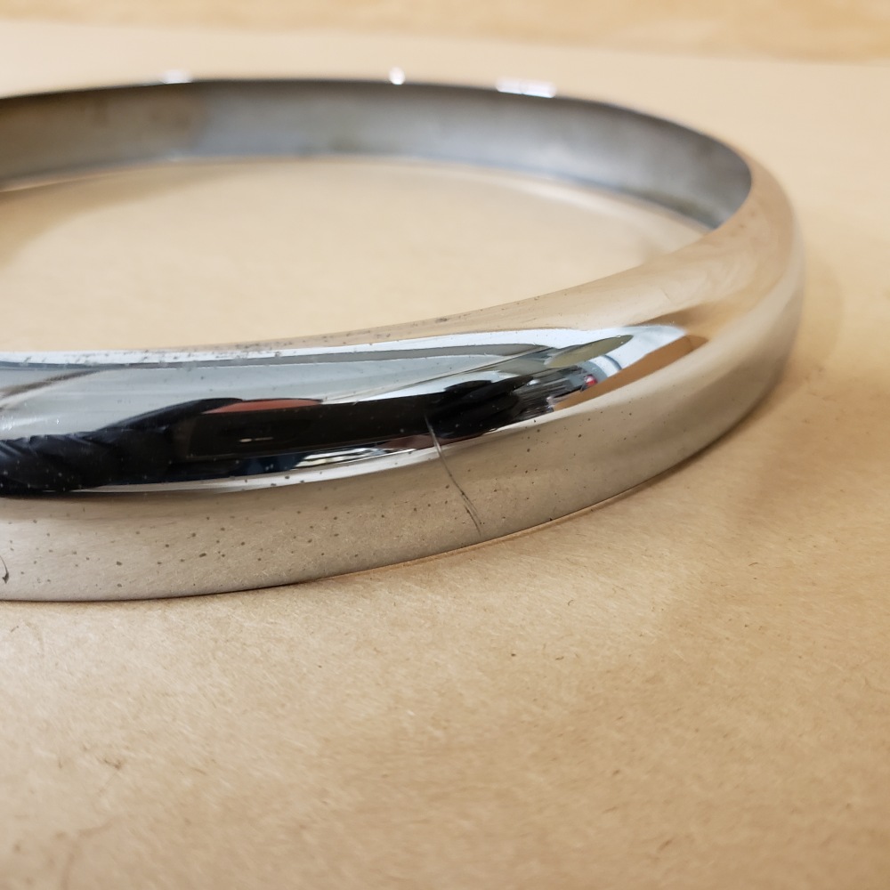 MG MGB MGC XKE EType Original Headlight Trim Chrome Ring Bezel OEM