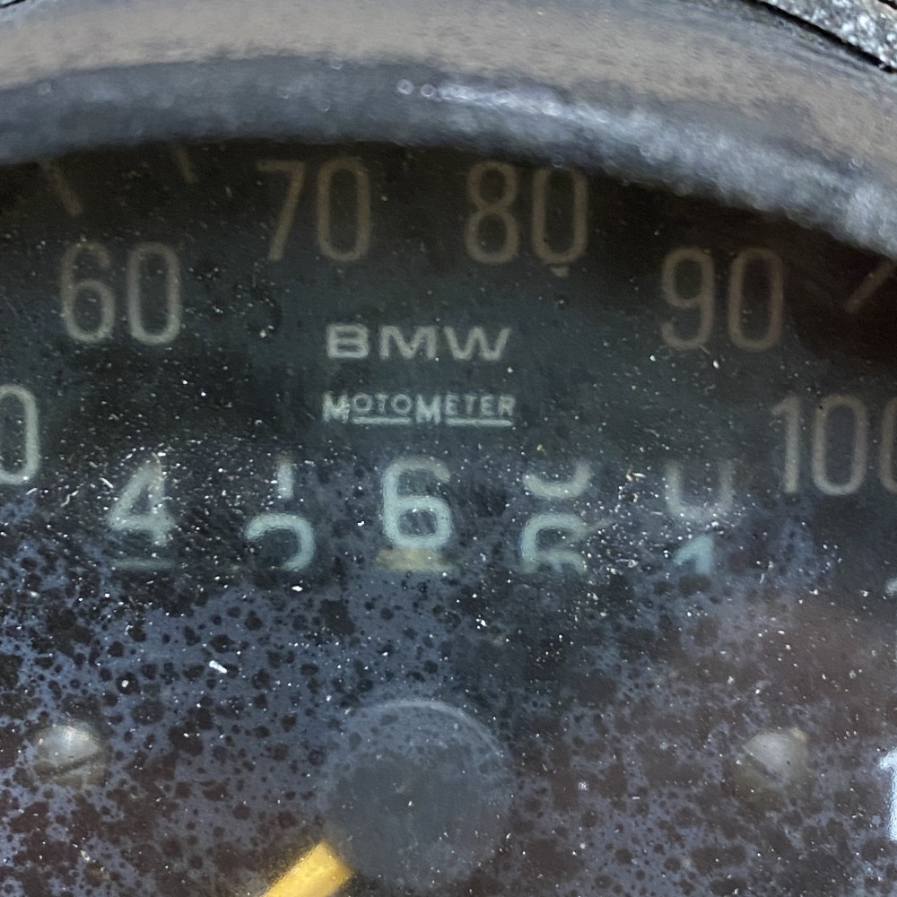 Original BMW Airhead White Face Instrument Cluster Speedometer