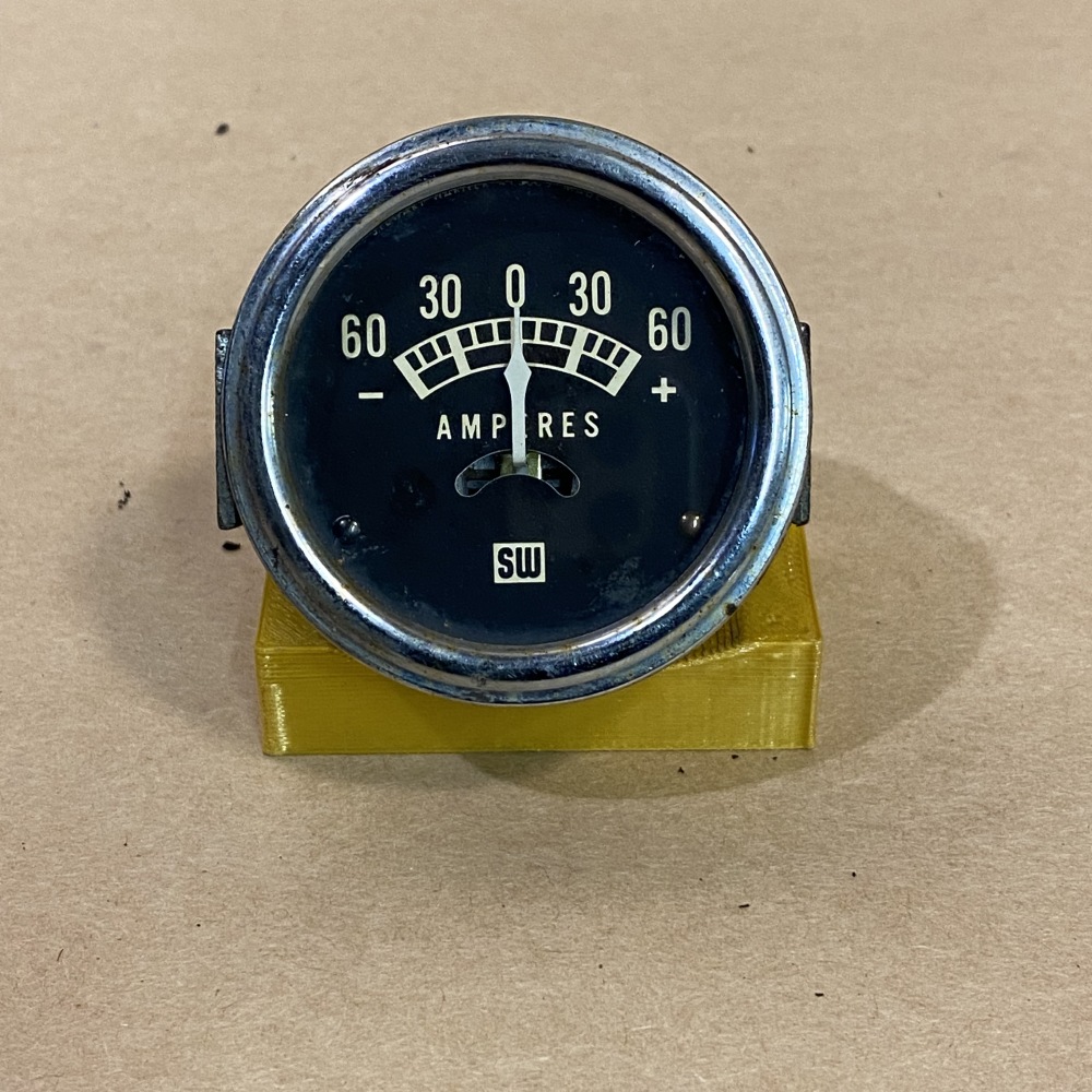 Original Stewart Warner SW Ammeter Amps Gauge 416883 Coffin Needle OEM